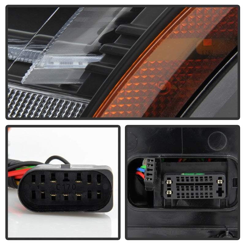 Spyder 08-15 Audi TT (HID Model Only) Projector Headlights - Sequential Signal - Black - Mo-Moto