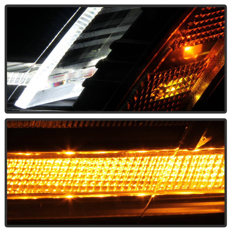 Spyder 08-15 Audi TT (HID Model Only) Projector Headlights - Sequential Signal - Black - Mo-Moto