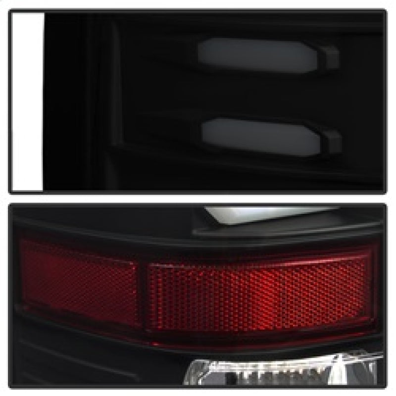 Spyder GMC Sierra 2016-2017 Light Bar LED Tail Lights - Black Smoke ALT-YD-GS16-LED-BSM - Mo-Moto