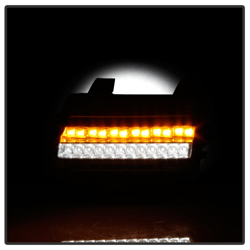 Spyder Jeep Wrangler 2018-2019 (LED Model Only) LED Front Bumper Lights - Sequential Signal - Chrome - Mo-Moto