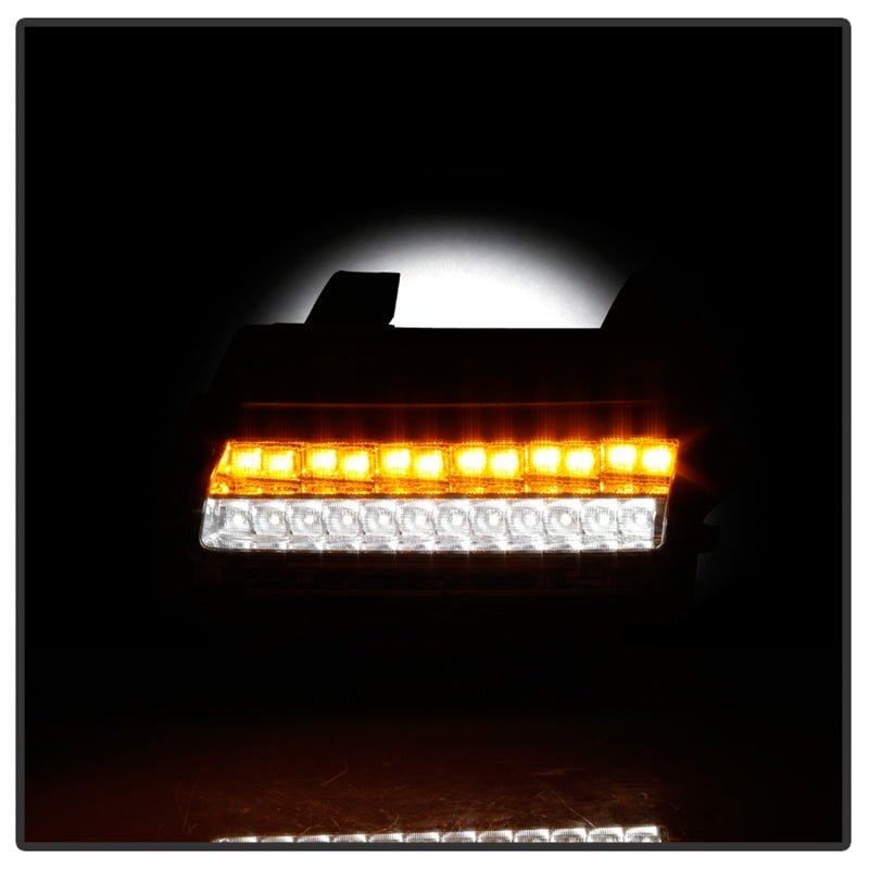 Spyder Jeep Wrangler 2018-2019 (LED Model Only) LED Front Bumper Lights - Sequential Signal - Chrome - Mo-Moto