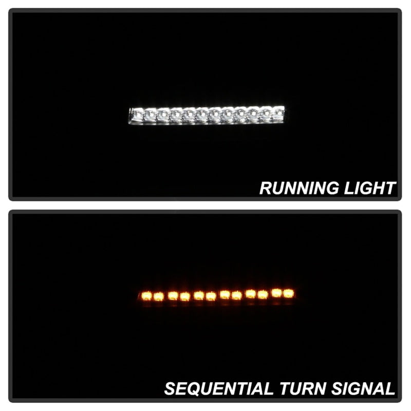 Spyder Jeep Wrangler 2018-2019 (LED Model Only) LED Front Bumper Lights - Sequential Signal - Chrome - Mo-Moto