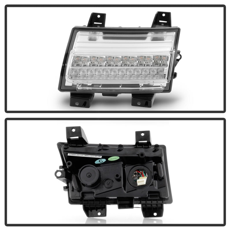 Spyder Jeep Wrangler 2018-2019 (LED Model Only) LED Front Bumper Lights - Sequential Signal - Chrome - Mo-Moto