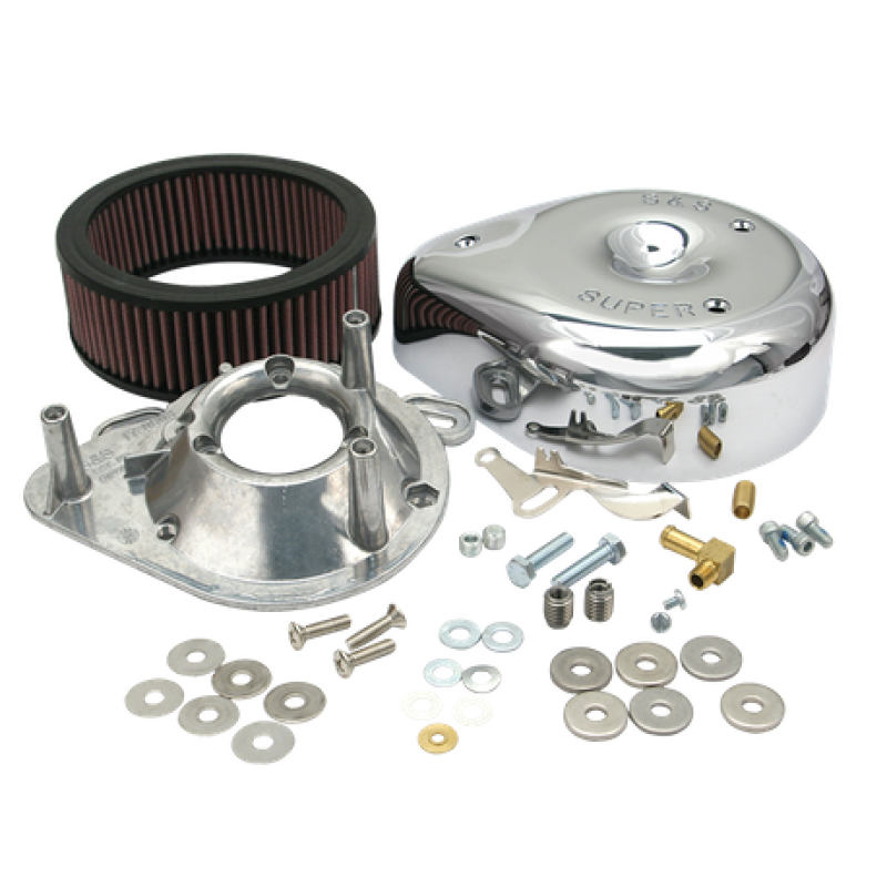S&S Cycle 84-92 BT/86-90 Sportster Models Teardrop Chrome Air Cleaner Cover for S&S Super E/G Carb - Mo-Moto