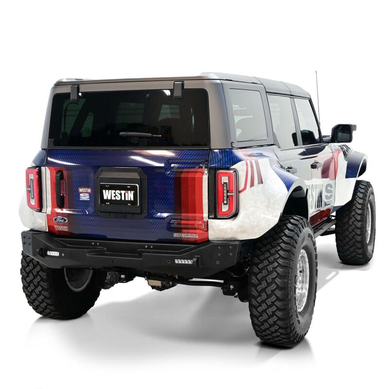 Westin 21-25 Ford Bronco (Excl. Sport) Spare Tire Delete Plate - Tex. Blk - Mo-Moto