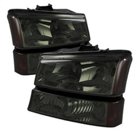 Xtune Chevy Silverado 2500HD 03-06 Crystal Headlights w/ Amber Lights Smoke HD-JH-CSIL03-AM-SM-SET - Mo-Moto